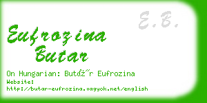 eufrozina butar business card